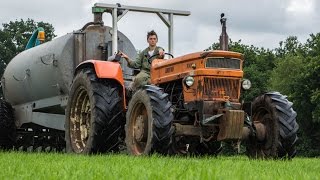 Mest injecteren in Nijeholtpade bij varkensbedrijf Nap met 2 combinaties [upl. by Zalucki]