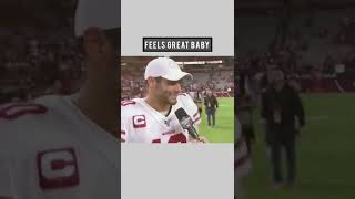 49ers Jimmy Garoppolo tells Erin Andrews “Feels great baby” [upl. by Acyre253]