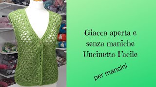 Tutorial gilet uncinetto Giacca primaverile uncinetto per mancini [upl. by Ennadroj776]