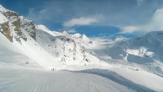 Zermatt Rothorn Red ski run 19 Matterhorn [upl. by Pacien]