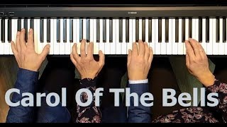 Carol Of The Bells Piano4handsCover Schedryk Щедрик в 4 руки  GloriaMusicAcademy [upl. by Louise]