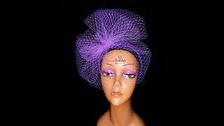 Detailed tutorial on how to create a classy hair fascinator with birdcage veil net [upl. by Sage]