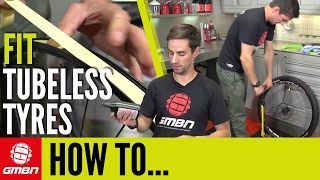 How To Fit Tubeless MTB Tyres  Mountain Bike Maintenance [upl. by Freed]