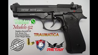 Pistola Traumatica Retay Modelo 92 Arme Desarme y Ensayo WhatsApp 3125286943 Airguns Colombia [upl. by Willetta]