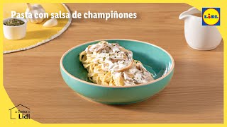 Pasta con salsa de champiñones 🍝🍄  Recetas de pasta  Lidl España [upl. by Angie]