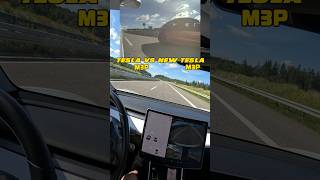 Tesla Model 3 Performance vs new Model 3 Performance at the beginning of German autobahn [upl. by Ithsav]