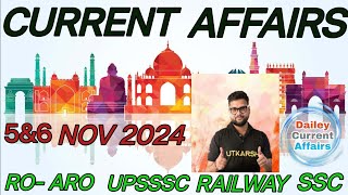 5 amp 6 November 2024 current affairs Kumar gaurav short video [upl. by Lurette]