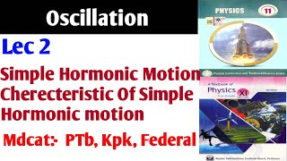 MDCAT Chp Oscillation Lec 2 Simple Hormonic Motion and Cherectristic of SHM and Mcqs with Solut [upl. by Geoff]