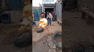 2025 tirebead fixing via fire tricks 😲🔥🔥🔥 [upl. by Sass115]