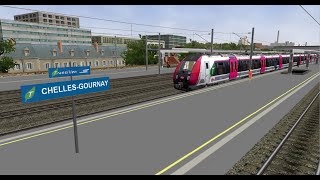 Open Rails RER E HOCI Chelles Gournay  Haussmann Saint Lazare [upl. by Eibrad]