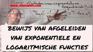 343 Bewijs  afgeleiden van exponentiele en logaritmische functies [upl. by Adnor902]