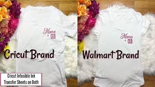 Cricut Infusible Ink Step by Step  On Both Cricut and Walmart Shirts [upl. by Yeloc]