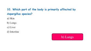 Medical Mycology MCQ Part 1 [upl. by Ardel]