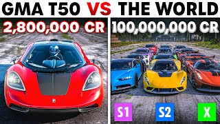 Forza Horizon 5  Gordon Murray T50 VS The World  The Fastest V12 Super Car In History [upl. by Tychonn]