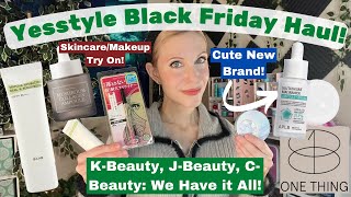 Yesstyle Black Friday Haul Trying on a new DIY mask system APLB makeup [upl. by Narruc]