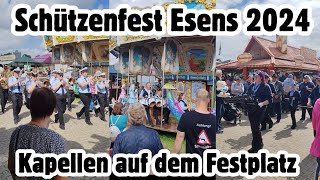 Schützenfest Esens 2024  Spielmannszüge und Kapellen auf dem Festplatz [upl. by Onairam]