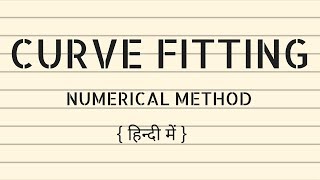 curve fitting in hindi [upl. by Fulviah]