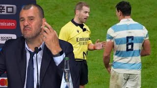 Michael Cheika slams referee after Argentina crashed out of Rugby World Cup semifinals [upl. by Cirdes]