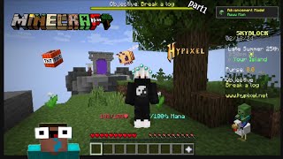 My day 1 in hypixel skyblock🏝 minecraft hypixel viral [upl. by Kidd]