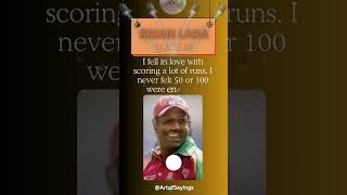 The Legend Brian Lara Quotes  shorts ytshorts shortsfeed quotes brianlara lara inspiration [upl. by Rilda]