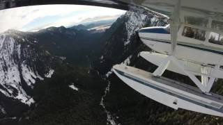 Lower mainland float flying in January  Cessna 185 Amphib [upl. by Schulze]