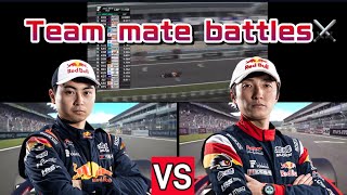 Nojiri vs Iwasa big battle with team mates superformula sfgo スーパーフォーミュラ [upl. by Yrtnahc]