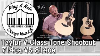 New For 2018 Taylor VClass Acoustic Guitar Tone Shootout  714ce VS 814ce [upl. by Alliw]