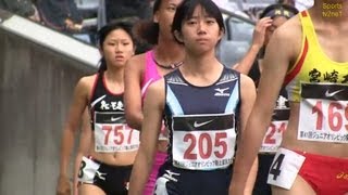 野林祐実 W100ｍ 決勝 ジュニアオリンピック陸上20101023 tv2ne1 [upl. by Eindys]