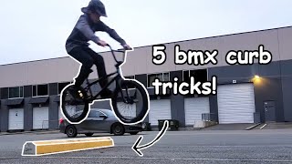 5 Beginner BMX Curb Tricks [upl. by Karoline514]