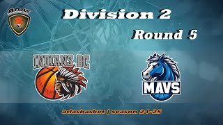 Atlasbasket  Div 2Round 5  INDIANS BC vs MAVERICKS [upl. by Luann]