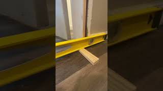 How to Install a PreHung Door How to make sure your header is always level [upl. by Roselyn]