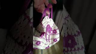 Crocheted Backpack with Flower pattern [upl. by Nivanod63]