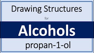 How to draw the structure for propanol or propan1ol  Drawing Alcohol Structures  Chemistry [upl. by Korella514]