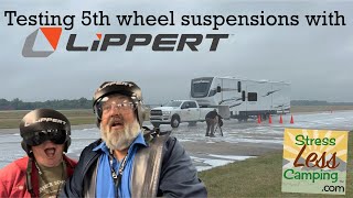 Testing fifth wheel suspension advances on the track with Lippert [upl. by Still25]