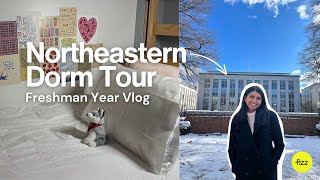 Northeastern University Dorm Tour  Day in My Life 2024  Freshman Year [upl. by Ytirev]