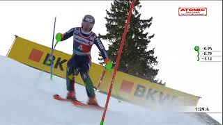 Lucas Braathen 🇳🇴  mens slalom Adelboden 2nd run Jan 8 2023 weareskiing atomic [upl. by Ytak]