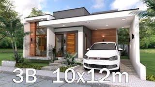 Modern Home Plan 10x12m with 3 Bedrooms [upl. by Bruce636]