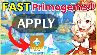 How To Earn 1000 Primogems FAST In 1 CLICK  Genshin Impact [upl. by Nev926]