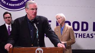 Governor Nixon and First Lady Nixon help unload venison for Share the Harvest [upl. by Anauqaj991]