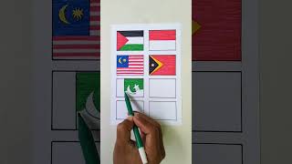 Mewarnai Bendera art shorts [upl. by Par]