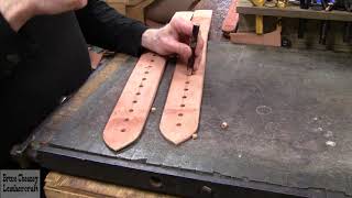 Punching Holes in Leather and Riveting with Bruce Cheaney  Leatherworking [upl. by Silva]