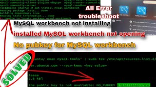 MySQL workbench not installing opening and no pubkey error solved [upl. by Erodaeht]