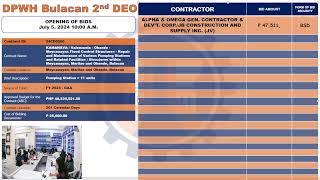 Procurement Livestream for DPWH Bulacan 2nd DEO on July 5 2024 [upl. by Ahtibat]