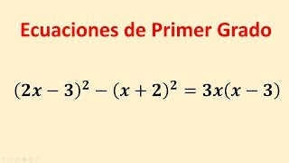 Ecuaciones de primer grado con parentesis al cuadrado [upl. by Enyluqcaj]