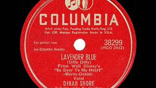 1st RECORDING OF Lavender Blue Dilly Dilly  Dinah Shore 1947 [upl. by Tann]