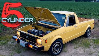 FIVE Cylinder Swapped MK1 CADDY  25L 07K 1980 Rabbit Pickup [upl. by Enohpesrep]