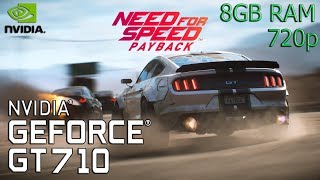 Need For Speed Payback  GT 710  i3 3220  8GB RAM  720p  low Settings [upl. by Ihc]