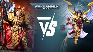 Adeptus Custodes vs Adepta Sororitas 2000pts Warhammer 40K Battle Report [upl. by Lenox88]