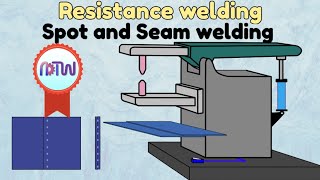 Resistance welding process  Spot welding and Seam welding process [upl. by Ymmik]