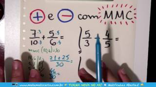 ⏱ ADIÇÃO E SUBTRAÇÃO DE FRAÇÕES COM MMC 👉 Minuto Matemática [upl. by Assiruam]